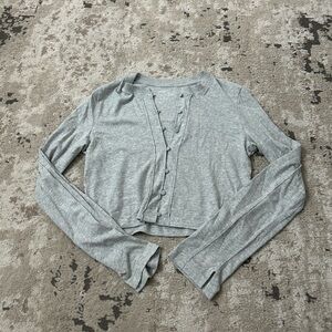 Aerie Offline Gray Button Up Cardigan Size Medium
